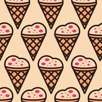 Ice cream pattern background illustration design template vector