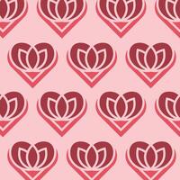 Love lotus flower pattern background design template vector