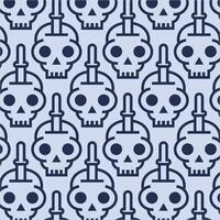 Skull Dagger pattern background illustration design template vector