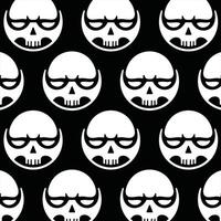 Skull Head circle pattern background illustration design template vector