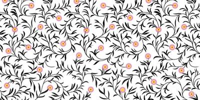 Batik floral pattern for background design. Illustration. vector