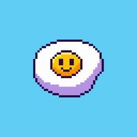 Pixel art Smiley Egg game asset design vector