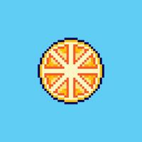 Pixel art Lemon Slice game asset design vector