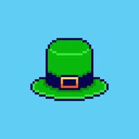 Pixel art Leprechaun Hat St Patrick's Day game asset design vector