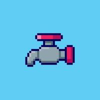 Pixel art Water Faucet game asset design vector