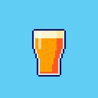 Pixel art Beer Mug with Foam game asset design vector