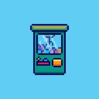 Pixel art Claw Machine game asset design vector