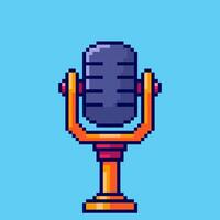 Pixel art Microphone game asset design vector