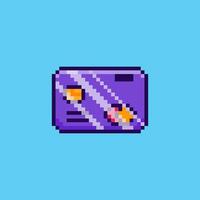 Pixel art Credit Card game asset design vector