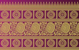 fancy floral saree frame vector