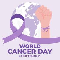 world cancer day illustration in flat design style vector