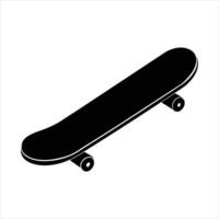 Skateboard Silhouette on White Background vector
