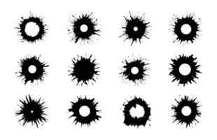 Bullet Hole Silhouette Bundle vector
