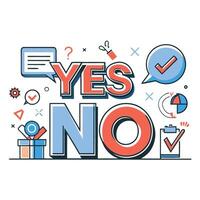 Illustrative Depiction of the Binary Choices of Yes and No vector