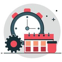 Visual Concept Illustrating Time Management and Work Optimization vector