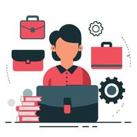 Working Concept Illustration Showcasing a Creative Idea with Visual Elements vector