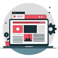 Conceptual Illustration of the Interconnected World Wide Web in Abstract Lines vector