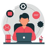 Conceptual Illustration of a Working Concept for a Product or Service vector