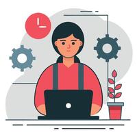 Concept Illustration for a Workflow or Process with Two Iterations vector