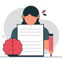Visual Representation of the Creative Void Writer s Block Conceptualized vector