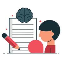 Concept Illustration of the Frustrating Struggle with Writer s Block vector