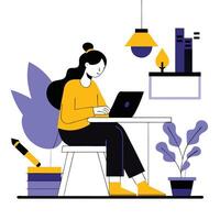 Creative Writer s Block and Brainstorming Concept Illustration vector