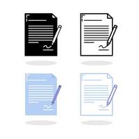 Paper document icon pack illustration vector