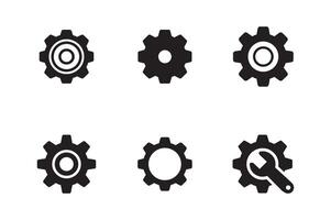 Gears icon set vector