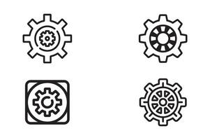 Gears icon set illustration vector