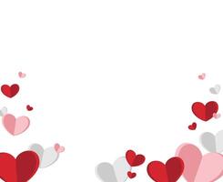 heart decoration background in paper style with empty space vector