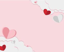 Heart background for valentine's day with empty space vector