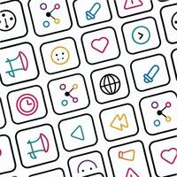 a set of colorful icons on a white background vector