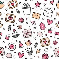 a seamless pattern with various items on it vector