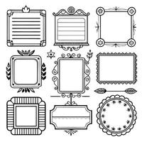 set of vintage frames and frames for design vector
