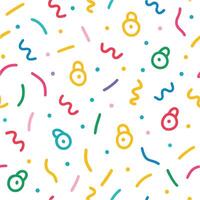 a colorful pattern with a lock and a number vector
