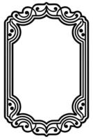 a black and white drawing of a frame with ornate design vector