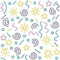 a colorful pattern with stars and other shapes vector
