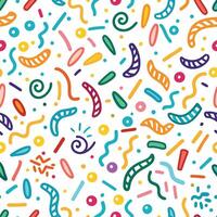 a colorful pattern with confetti and other items vector