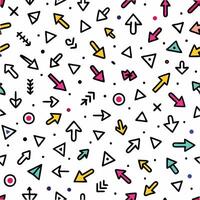 a colorful pattern with arrows and arrows vector