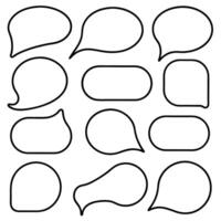 a set of speech bubbles with different shapes vector