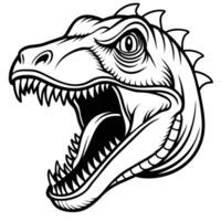 a t - rex head with its mouth open vector