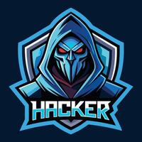 the logo for hacker vector