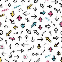 a colorful pattern of arrows and arrows vector