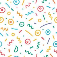 seamless pattern with colorful dots and lines vector