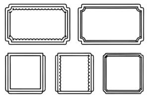 four different frames for a coloring page vector