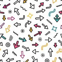 a colorful pattern with arrows and arrows vector