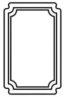a black and white outline of a frame vector