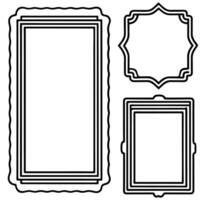 a set of four frames and a border vector