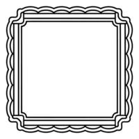 a black and white drawing of a square frame vector