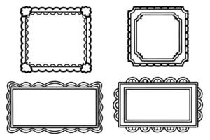four different frames for coloring vector